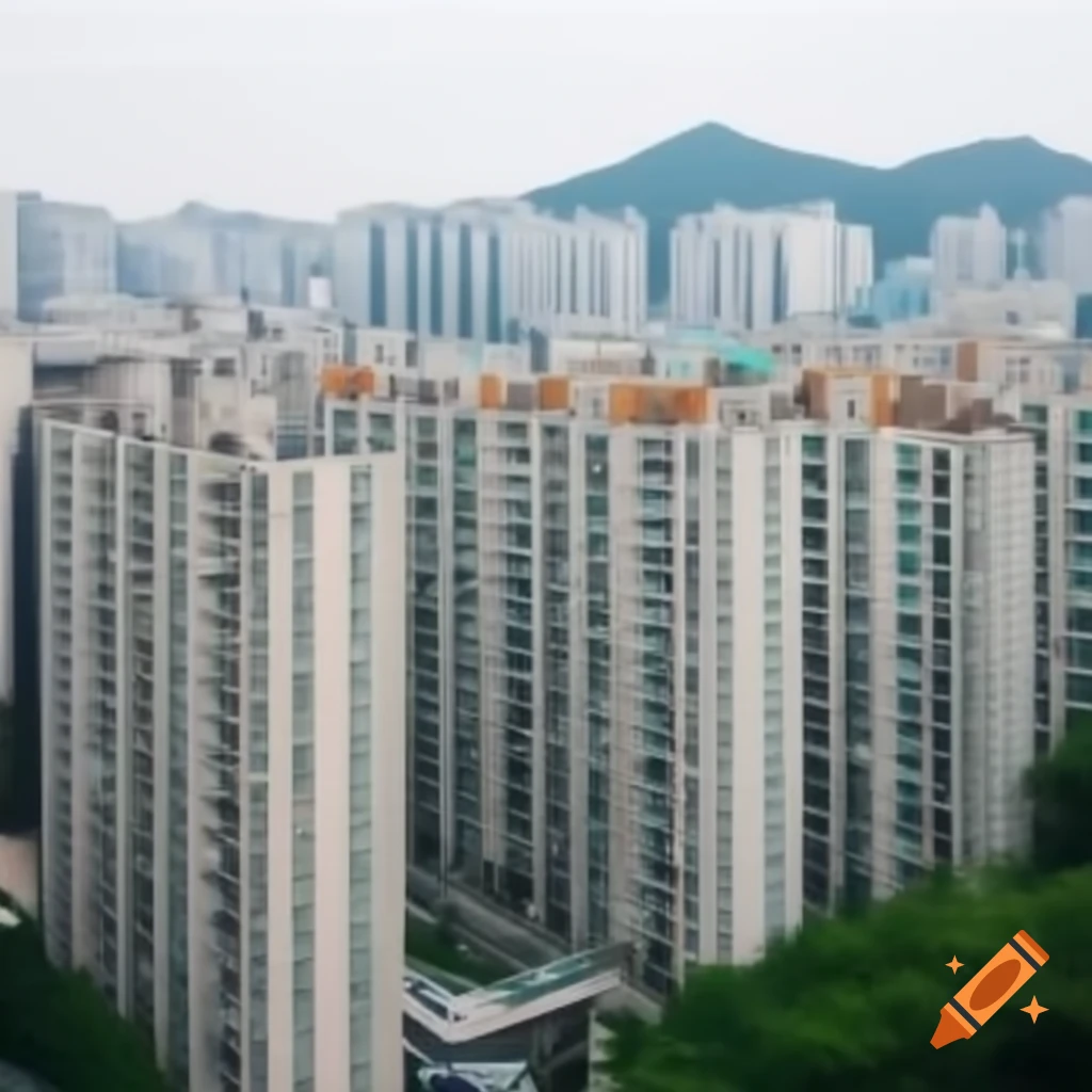 Modern apartment complex in Seoul