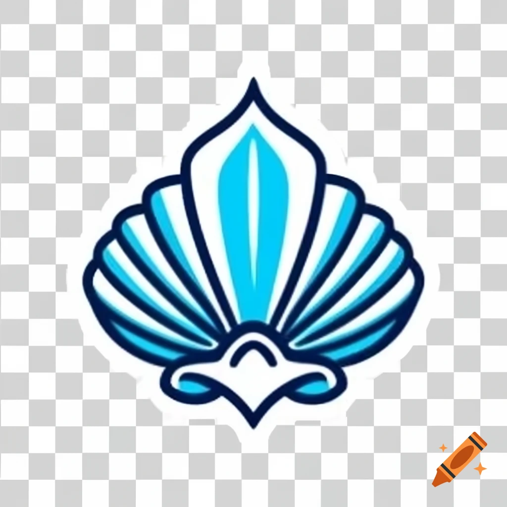 Elven logo featuring clam and fleur de lis design
