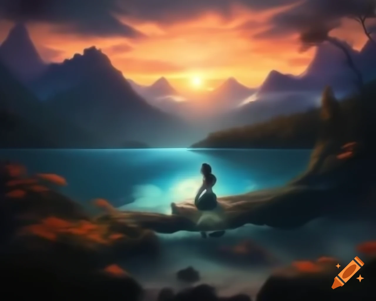 Photorealistic concept art of a mermaid in naturalistic colors