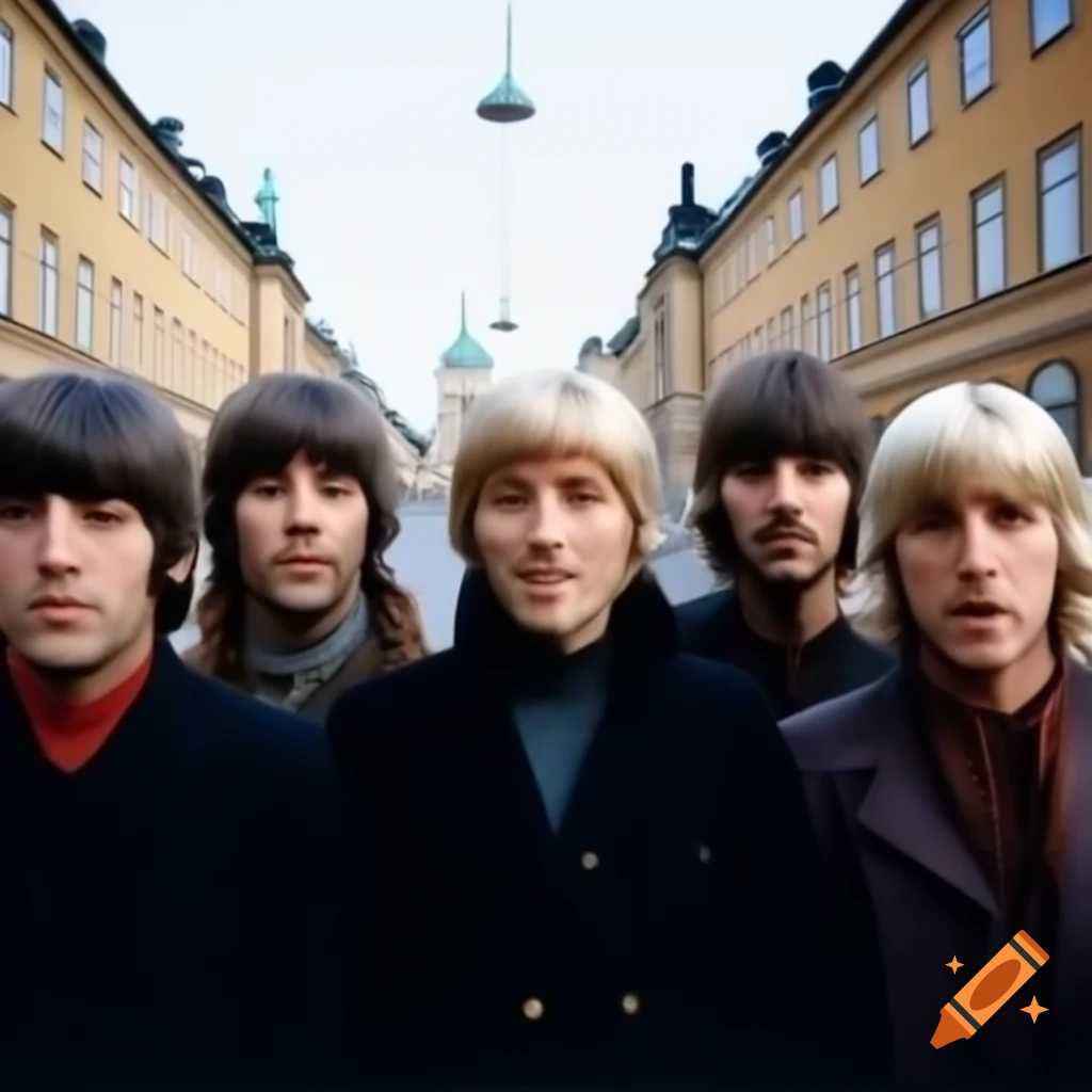 Promotional poster of crossover band between Oasis and Abba in Stockholm