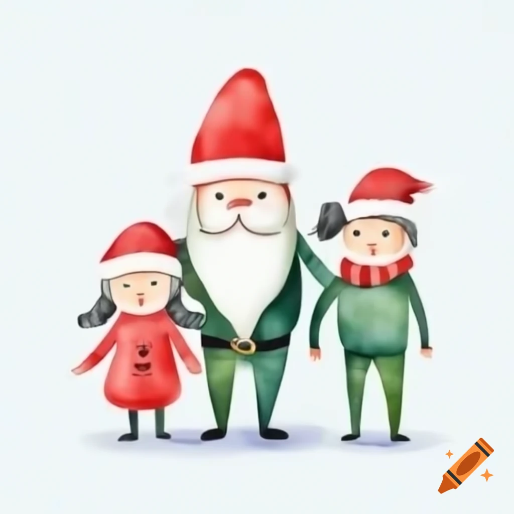 Family of three celebrating Christmas together