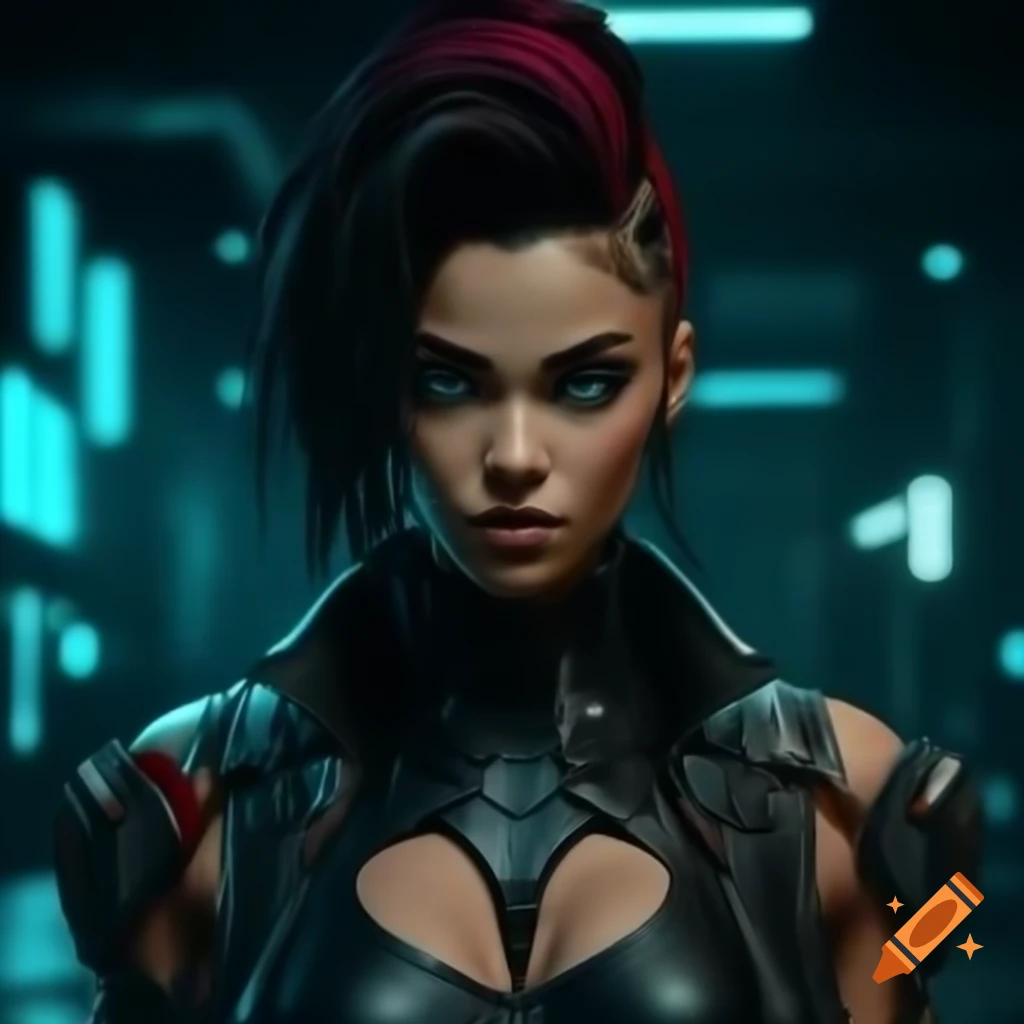 Cyberpunk themed women characters