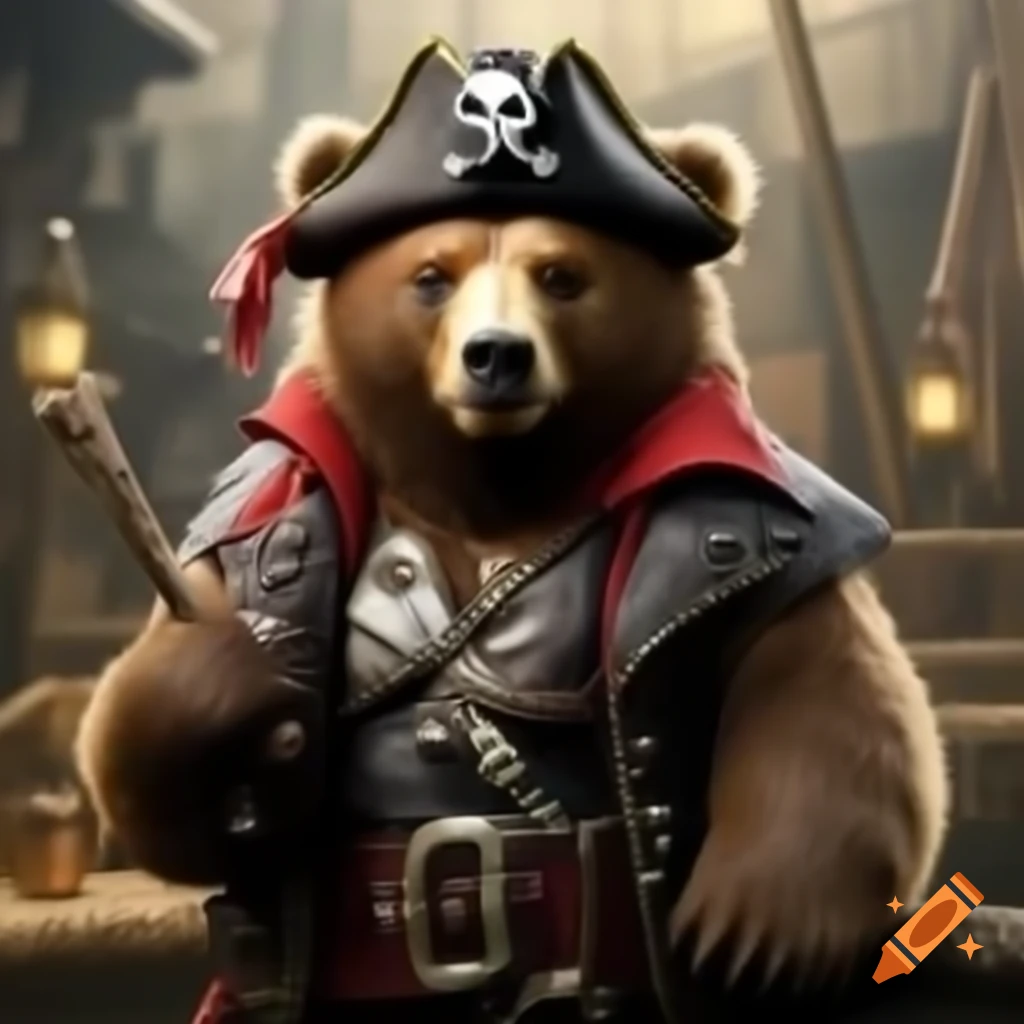 Bear dressed as a pirate