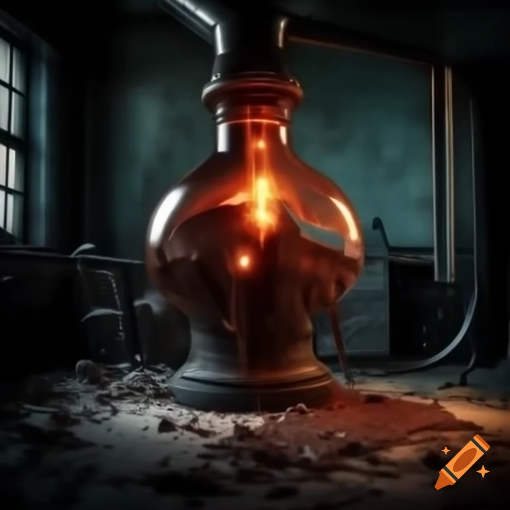 Realistic photo of peculiar Nutella-based organism in abandoned laboratory