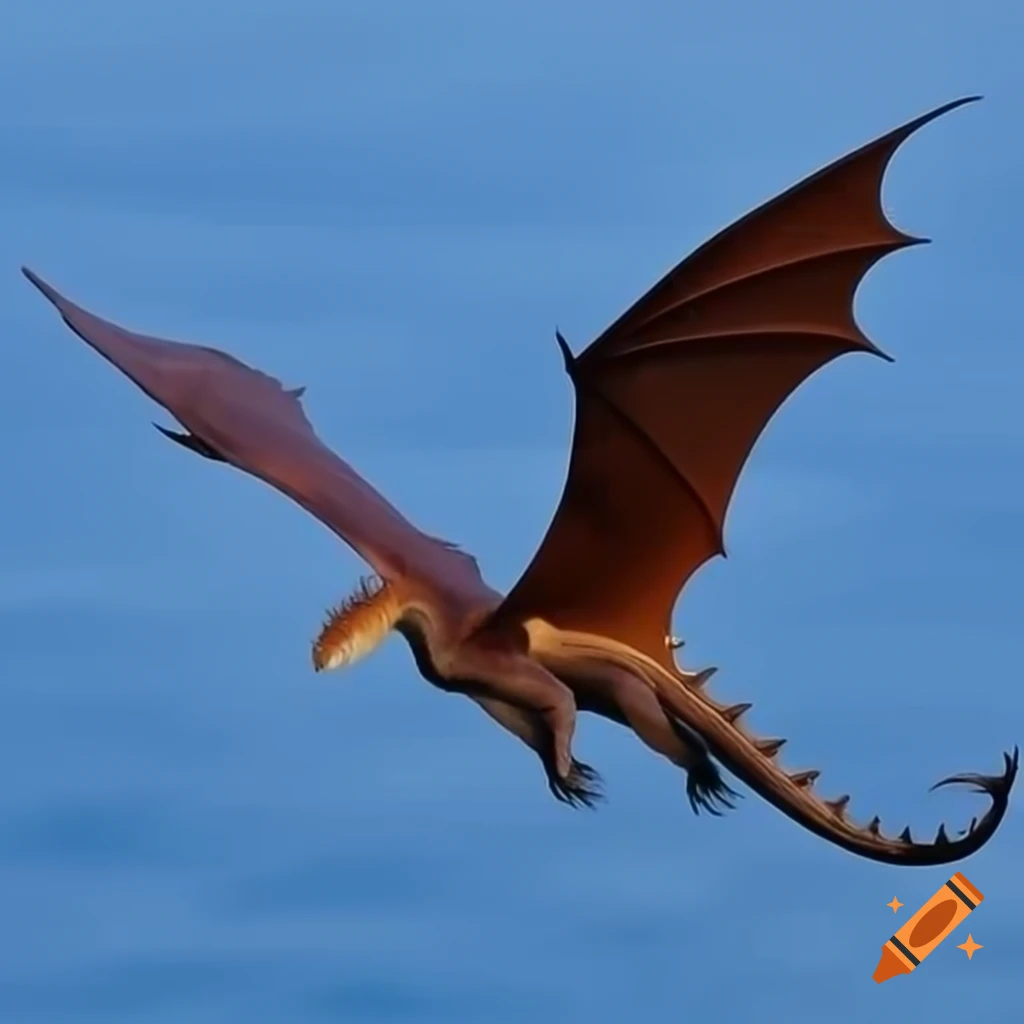 Wyvern flying in the sky