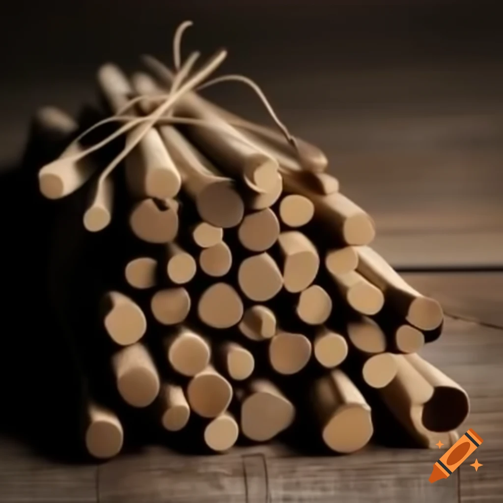 Bundle of sticks arranged together