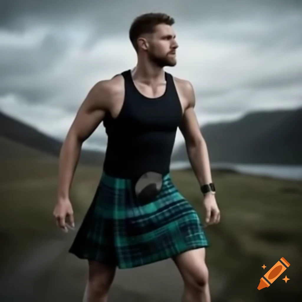 Athletic Scottish man showcasing fitness and style