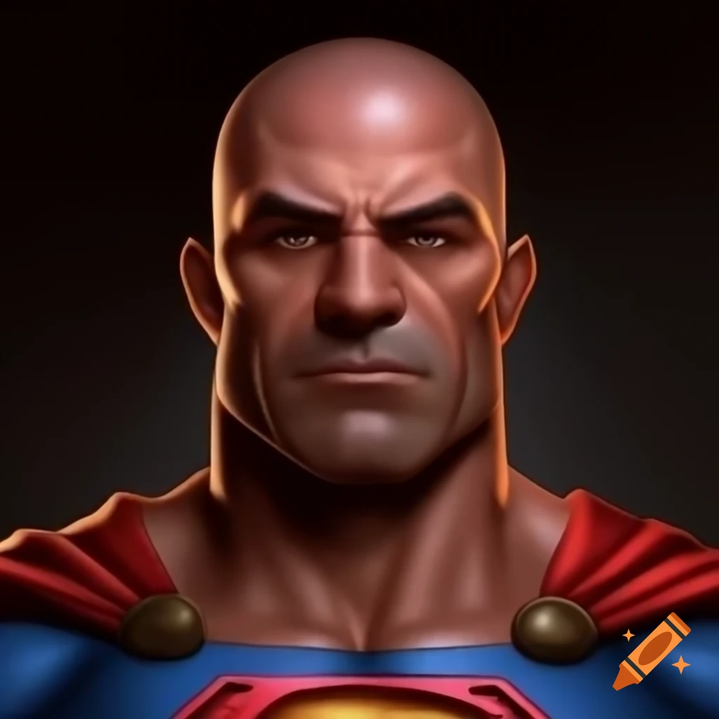 Superhero character inspired by Joe Rogan with an 'R' on his chest