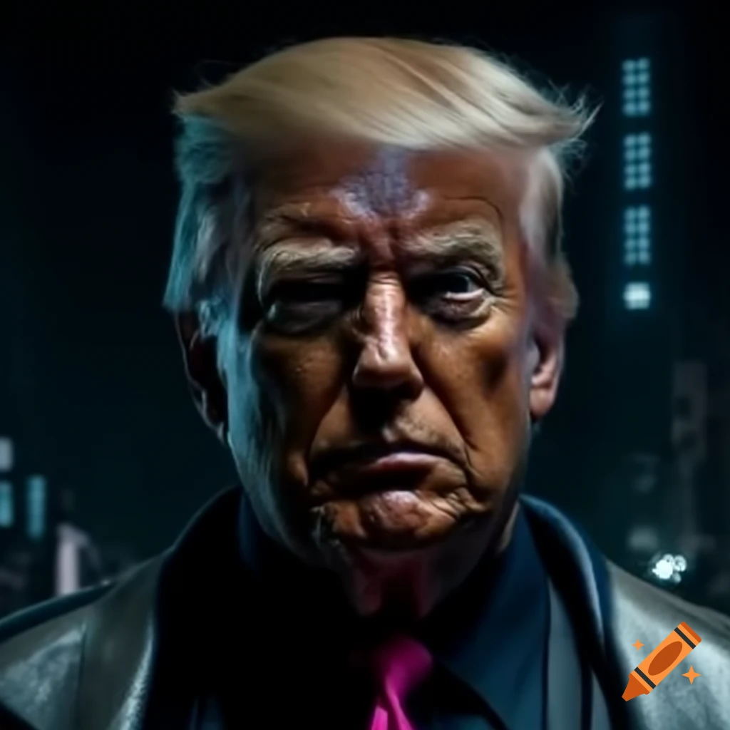 Cyberpunk interpretation of a political figure