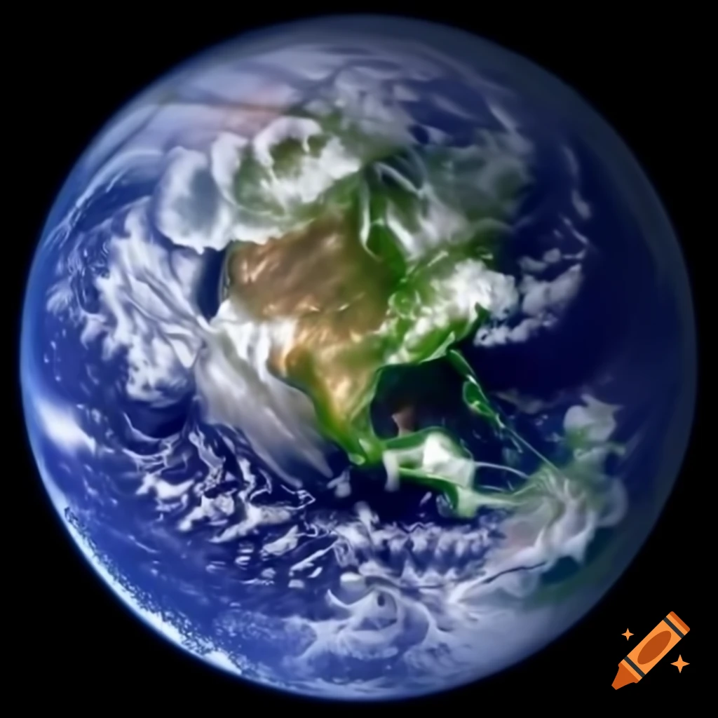 Clear view of Earth without clouds