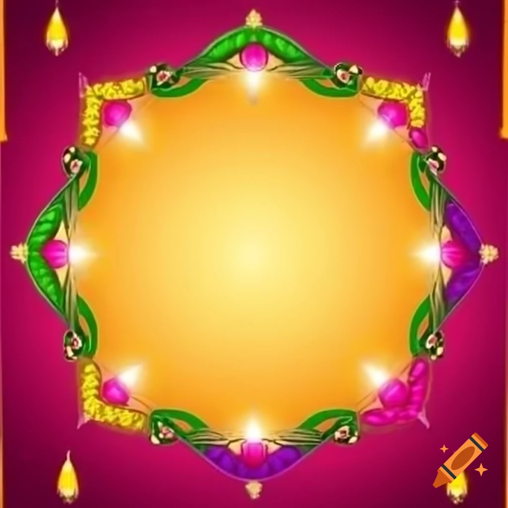 Colorful Diwali background with decorative strings