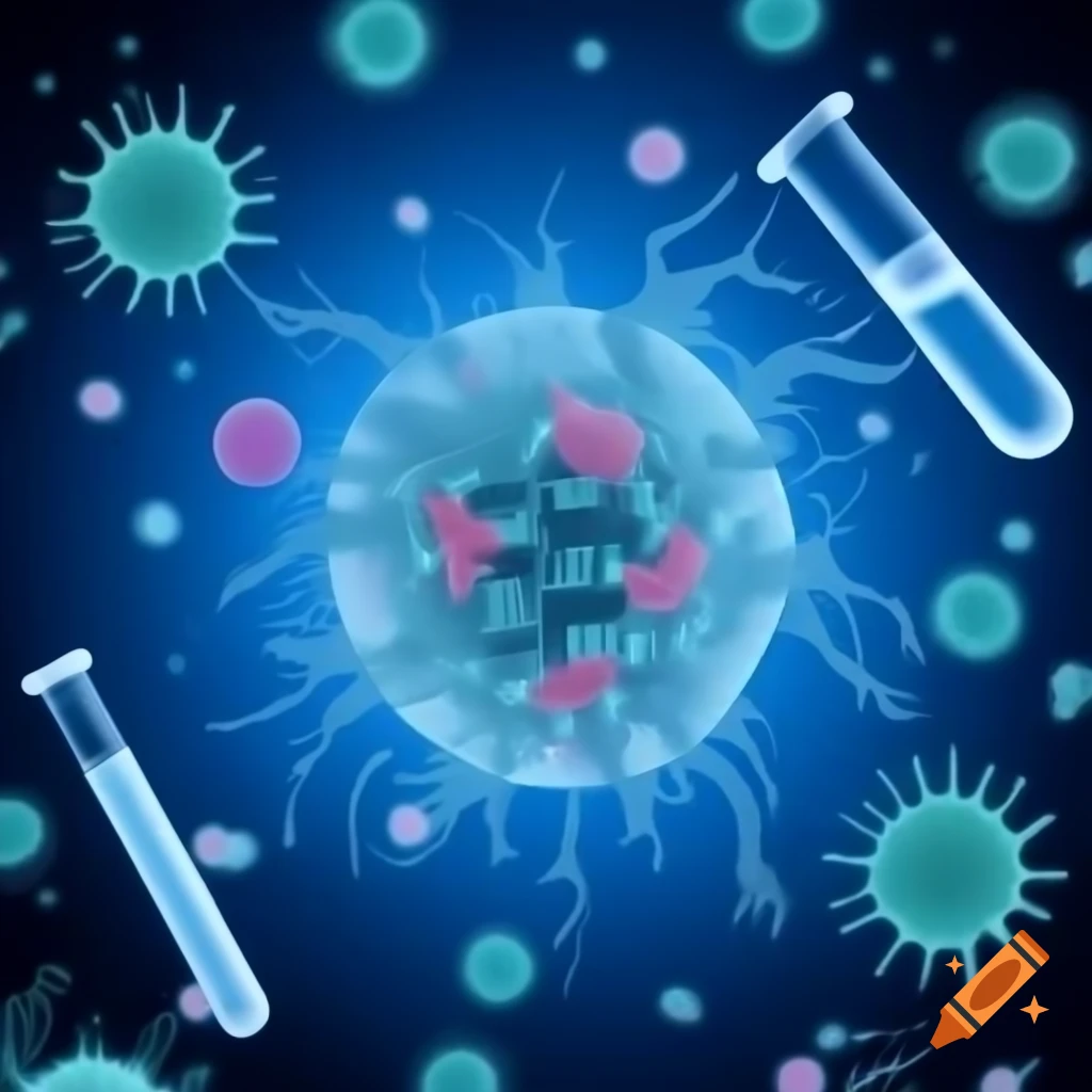 Illustration of microbial cell disruption through chemical interactions
