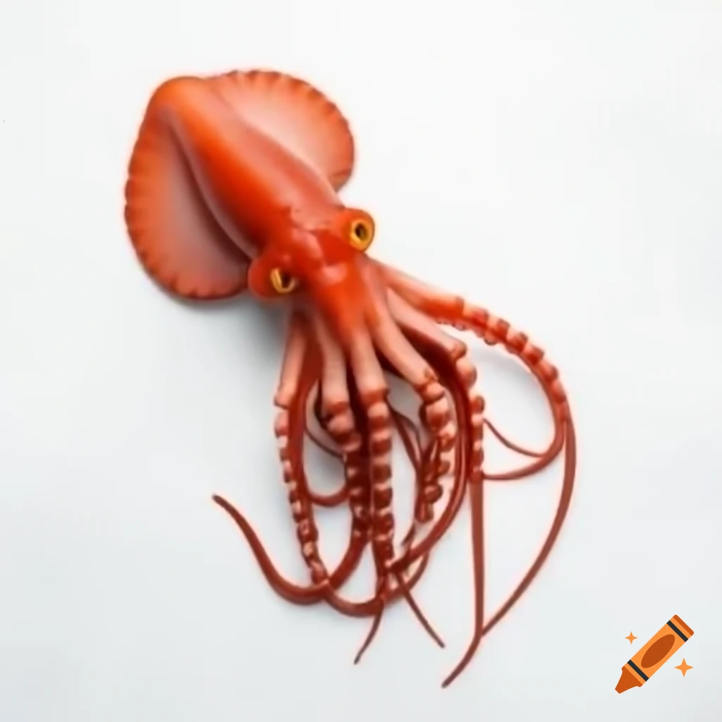 Squid on a white background