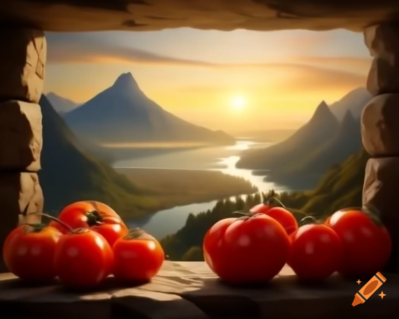 Legend of valley surrounded by tomatoes and guarded by mountains
