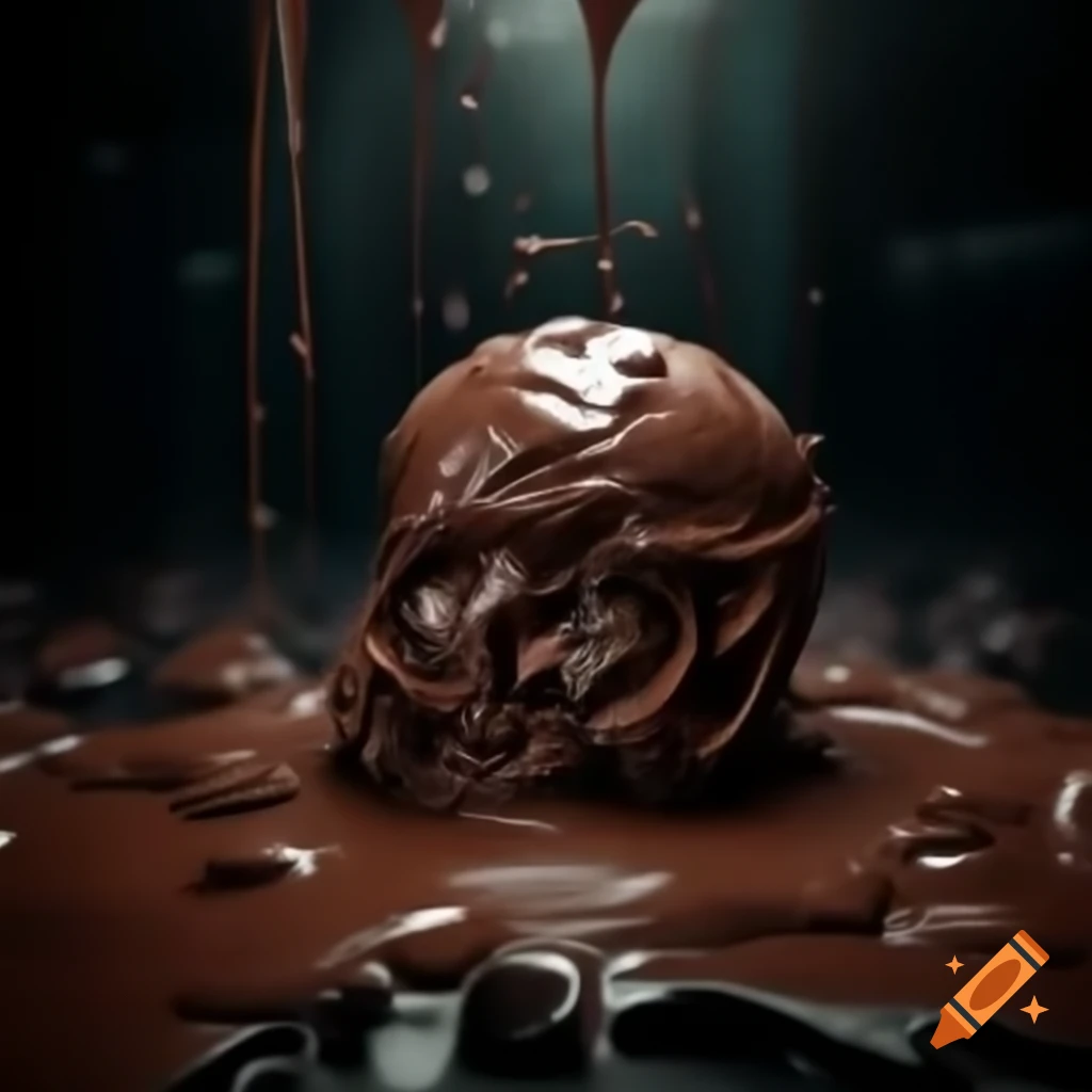 Realistic smartphone photo of misshapen nutella-based lifeform in abandoned laboratory