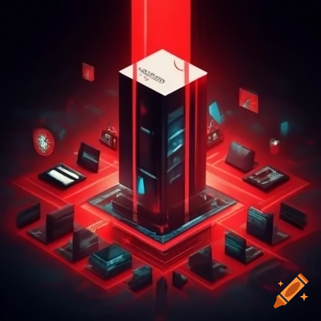 Vibrant red brick firewall representing cybersecurity