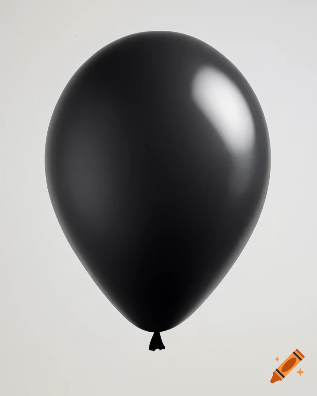 Large black rubber party balloon