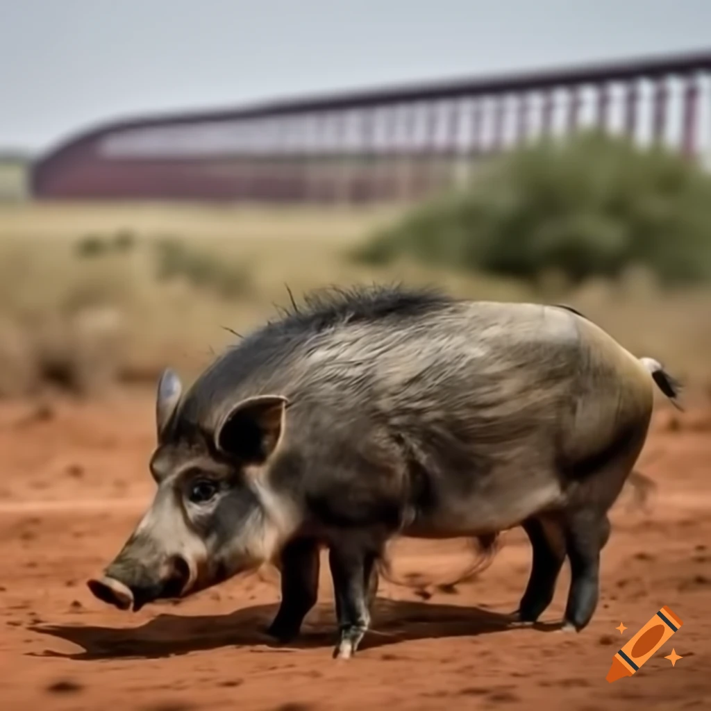 Wild boar near the US-Mexico border