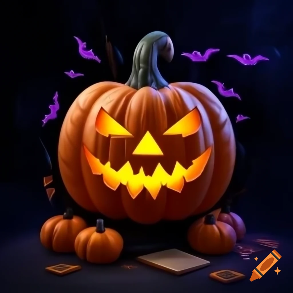 Pumpkin themed dungeons and dragons cover art for halloween one shot on