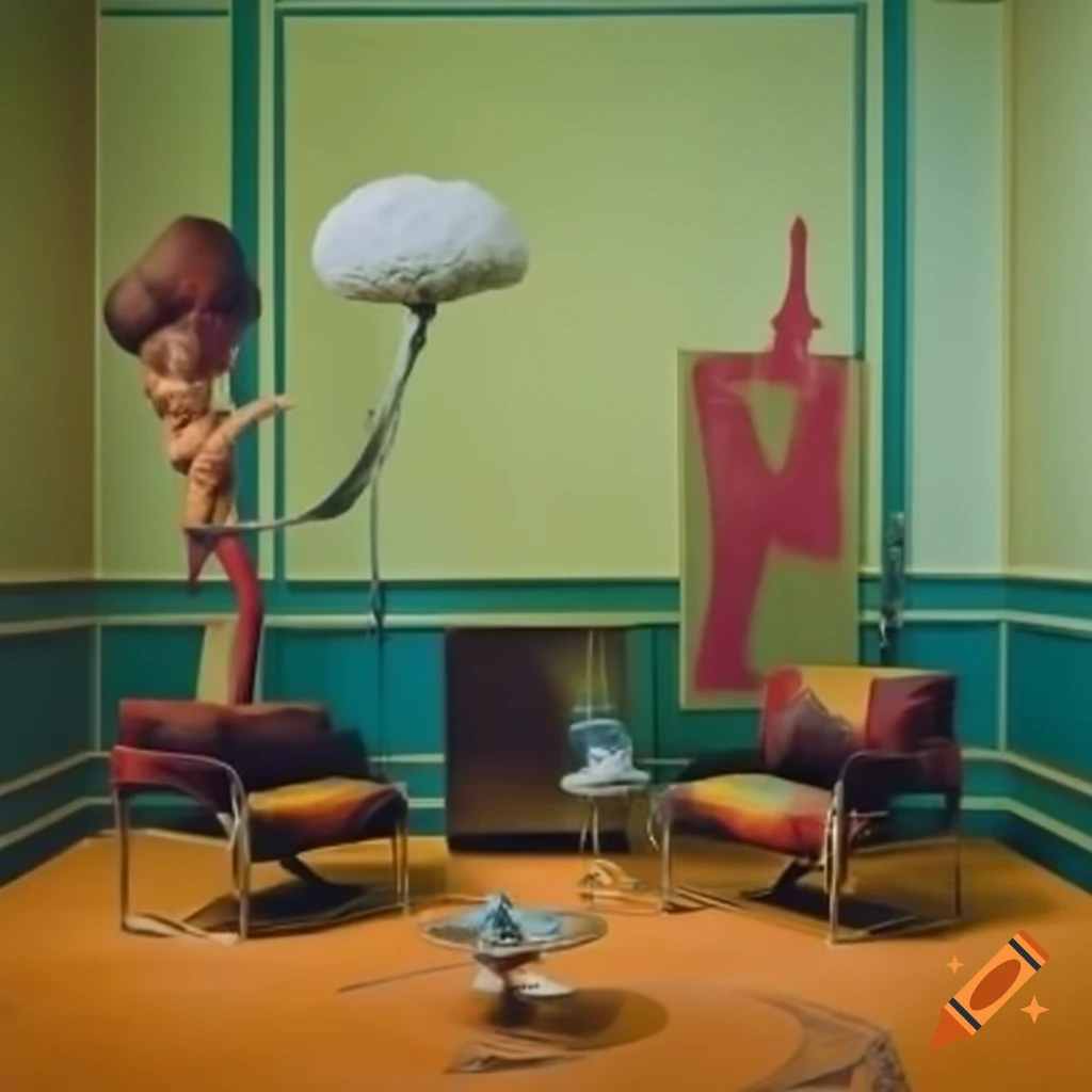 Surreal furniture inspired by Salvador Dali, featuring kitsch elements