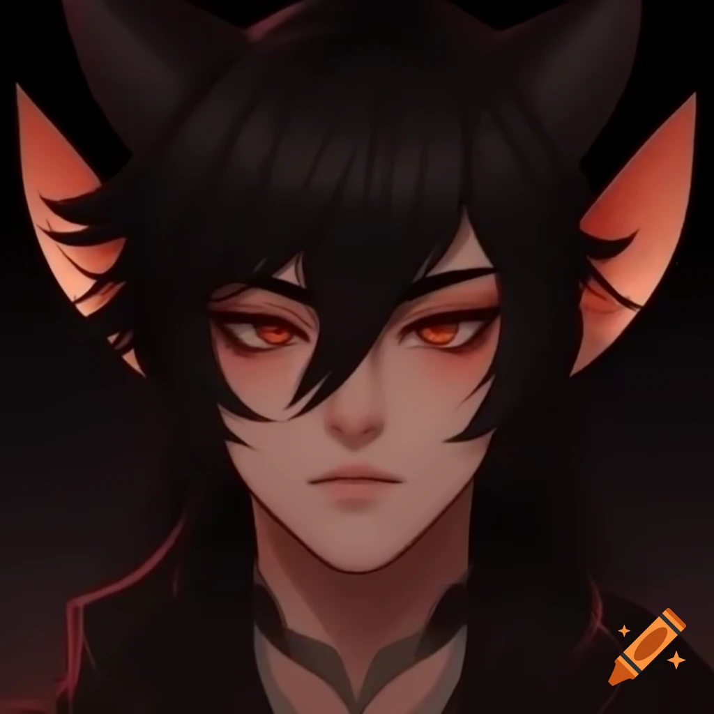Male vtuber character with bat ears