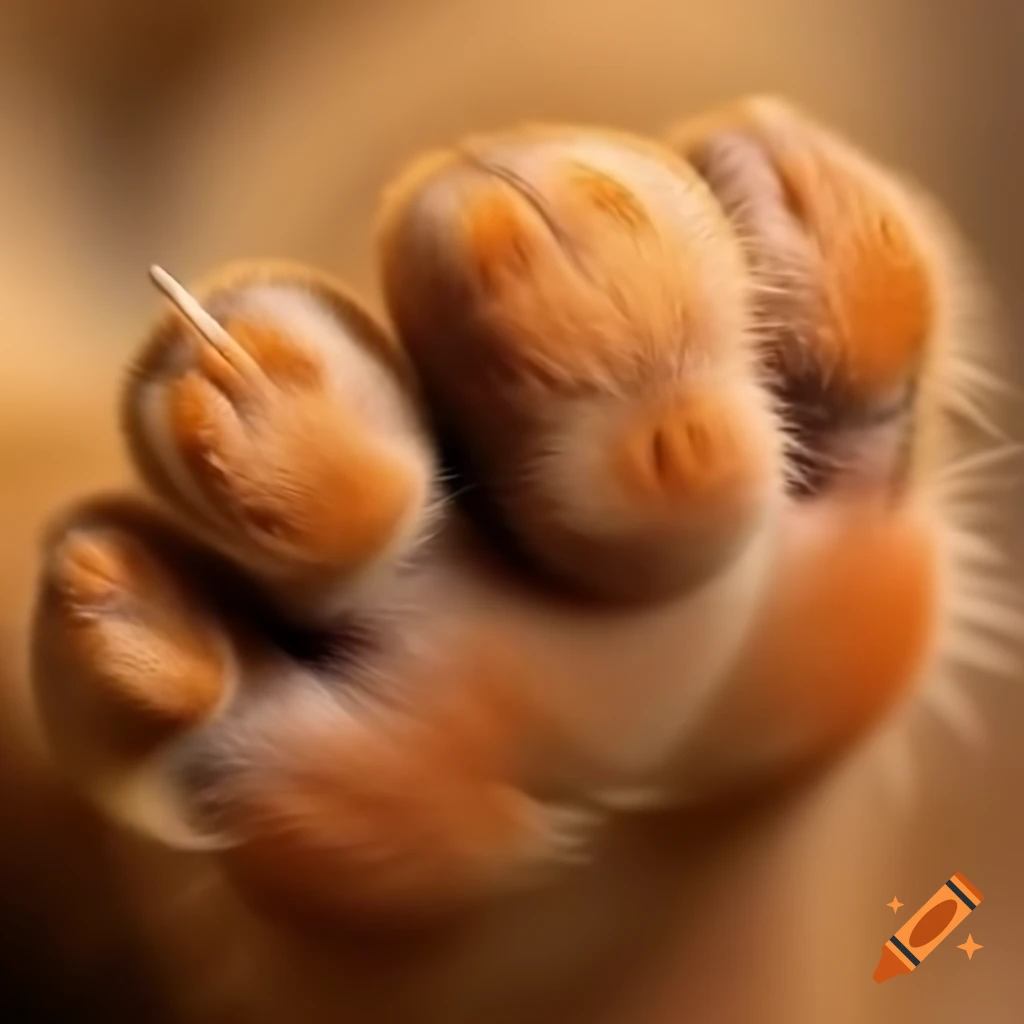 Close-up of brown dog feet resembling Chase from Paw Patrol