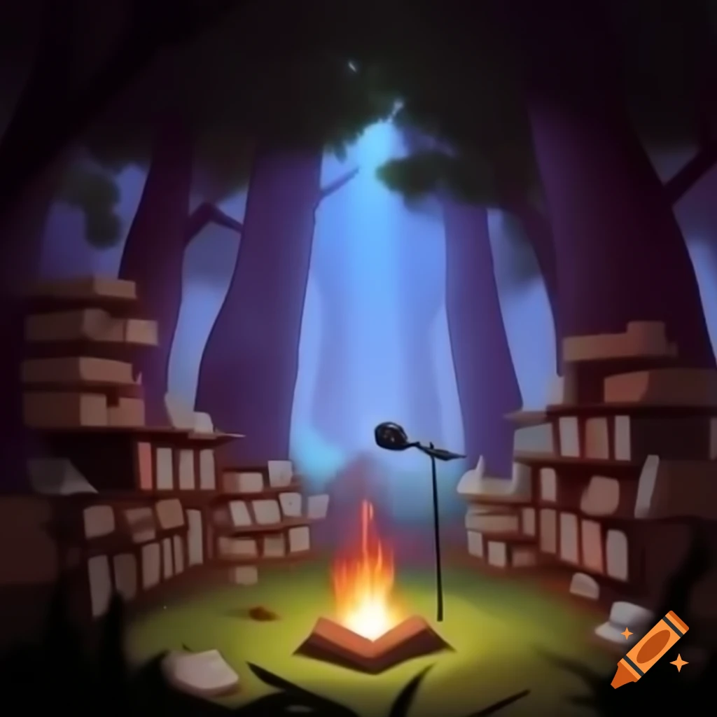 YouTube channel homepage showcasing storytelling with mysterious forest and glowing lights