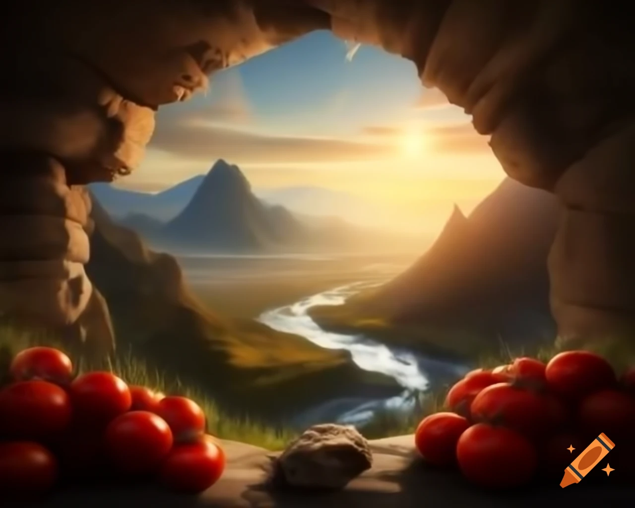 Legend of valley surrounded by tomatoes and guarded by mountains