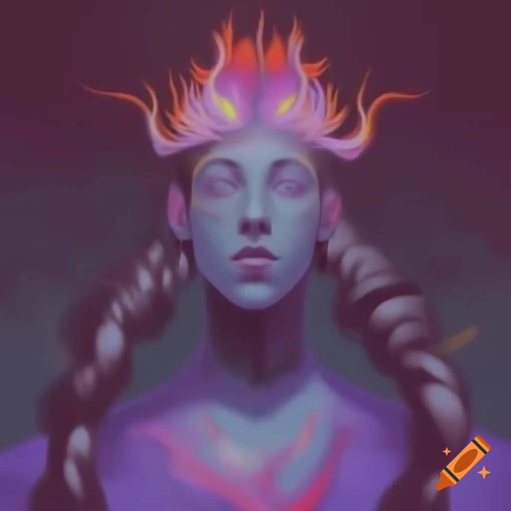 Abstract representation of visions of multiple futures with threats
