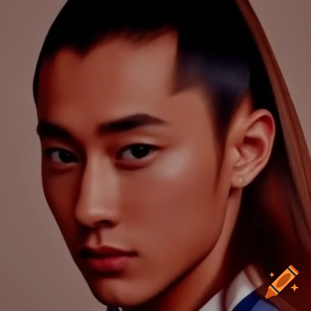 Ariana Grande depicted as an Asian man