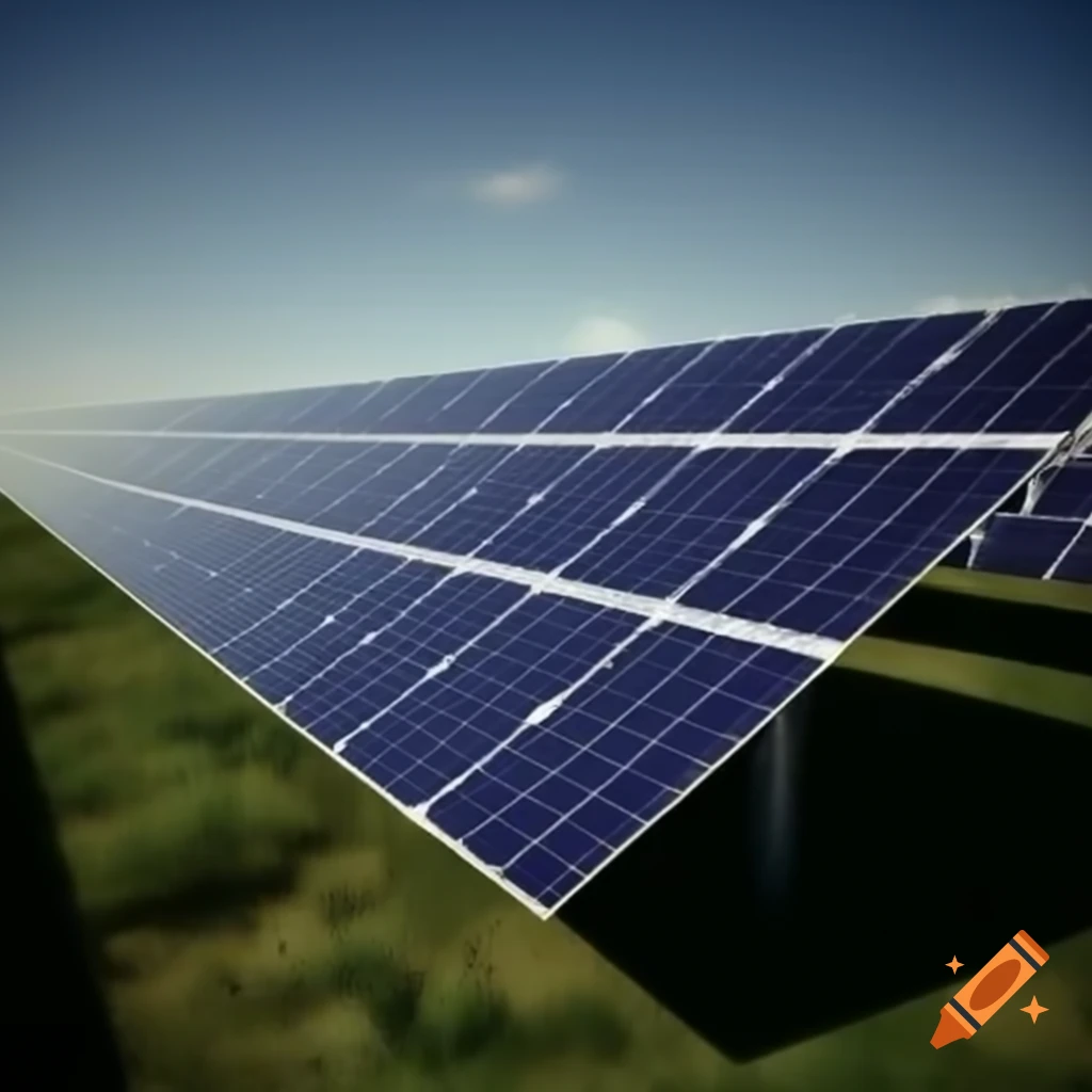 Solar panels integrated into a solar punk environment