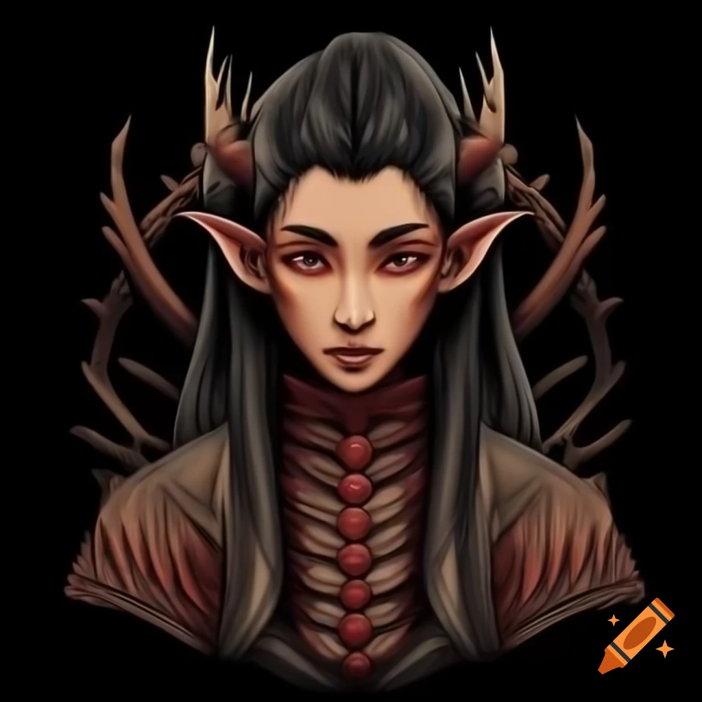 Dalish elf outfit illustration inspired by dragon age concept art with
