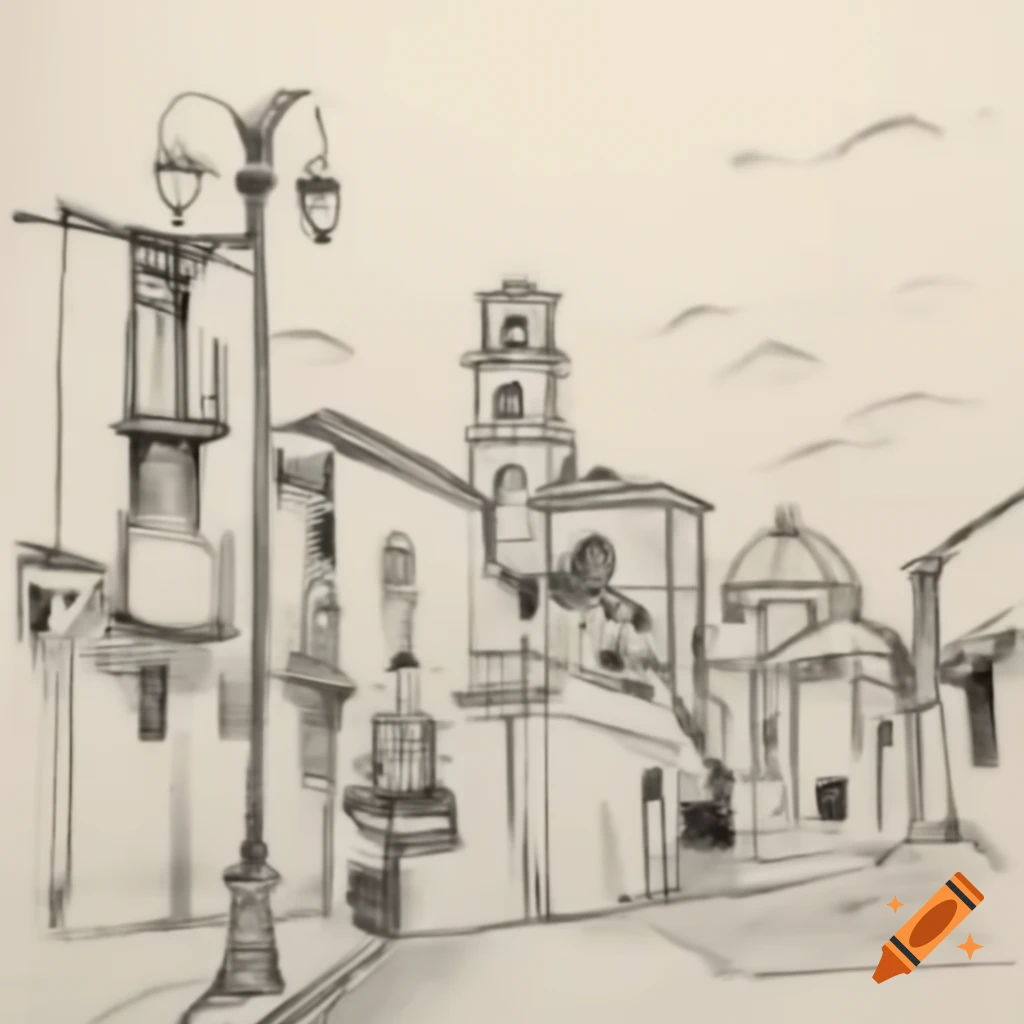 Figurative composition of a nighttime cityscape in the style of Antonio López