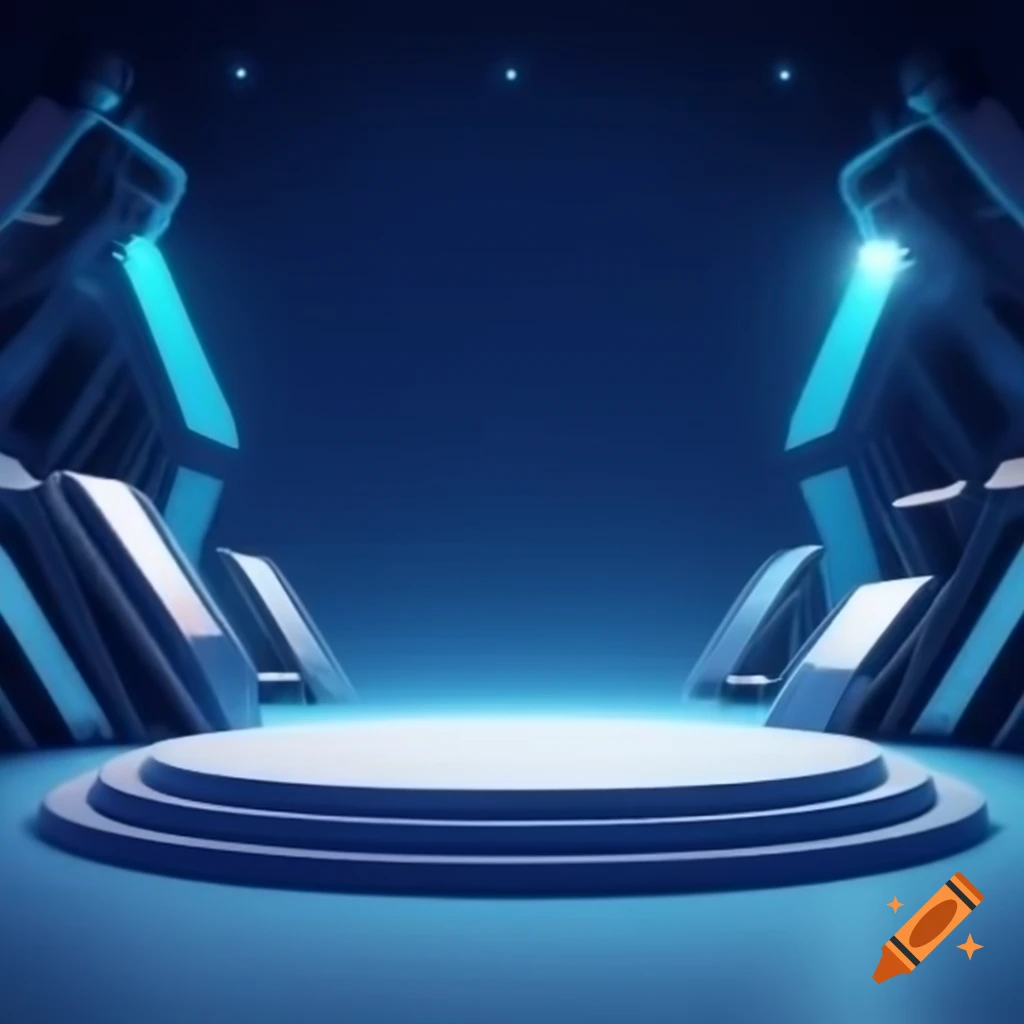 Futuristic product podium with modern design