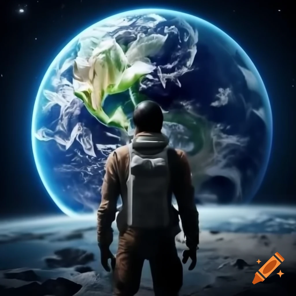 AI observing Earth with a terrifying perspective