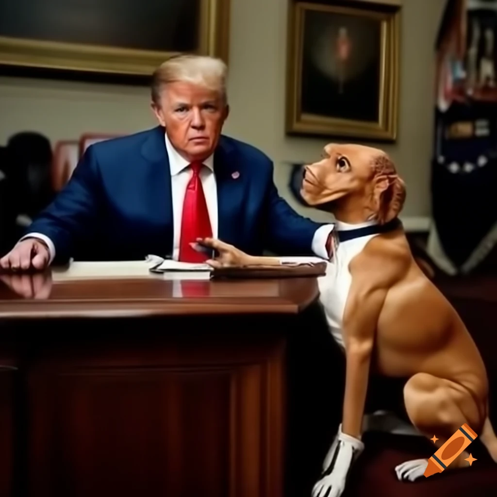 Satirical ad campaign featuring Donald Trump as dog food