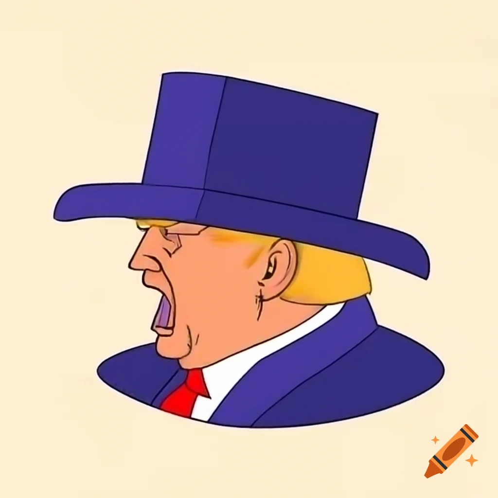Donald Trump in a puritan pilgrim hat