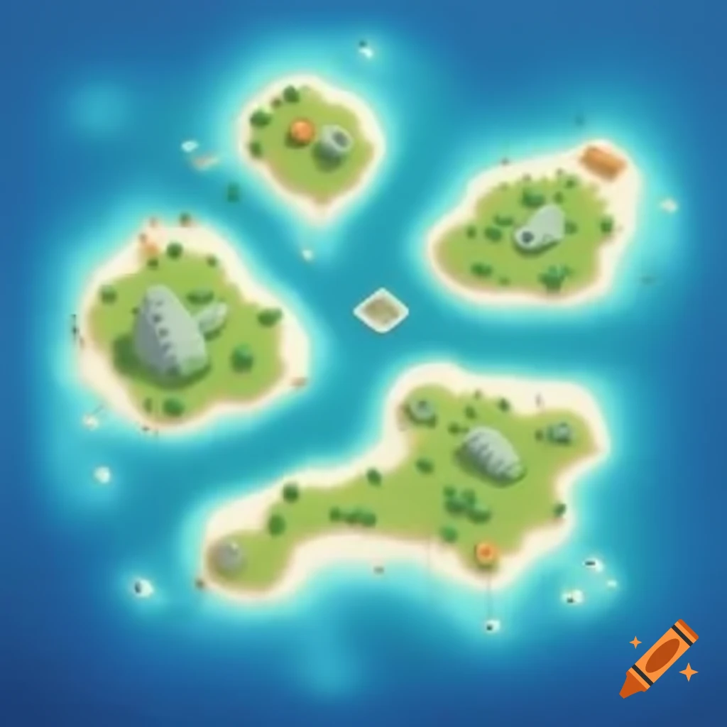 Illustrated map for escape room titled monster hunters for children