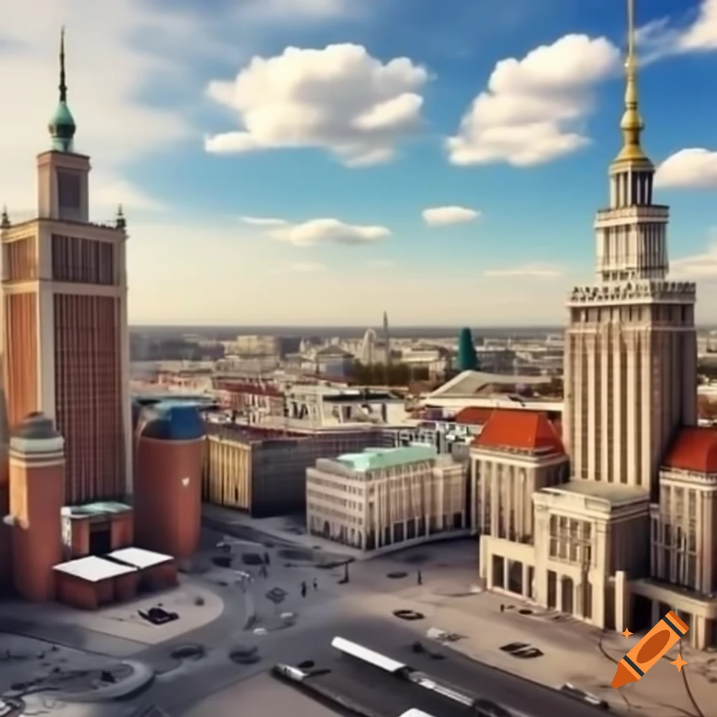Cityscape of Warsaw showcasing its historic architecture