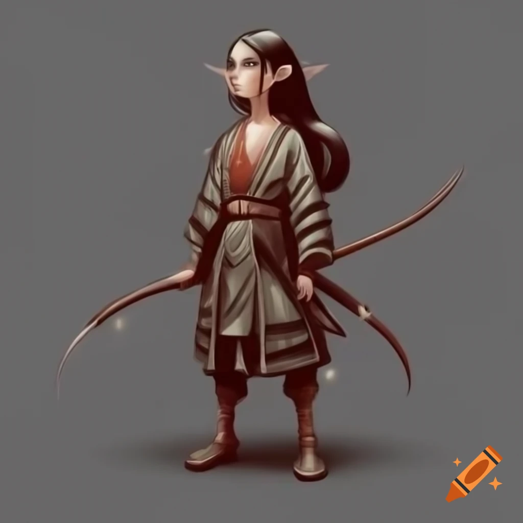 Dalish elf outfit illustration inspired by Dragon Age concept art