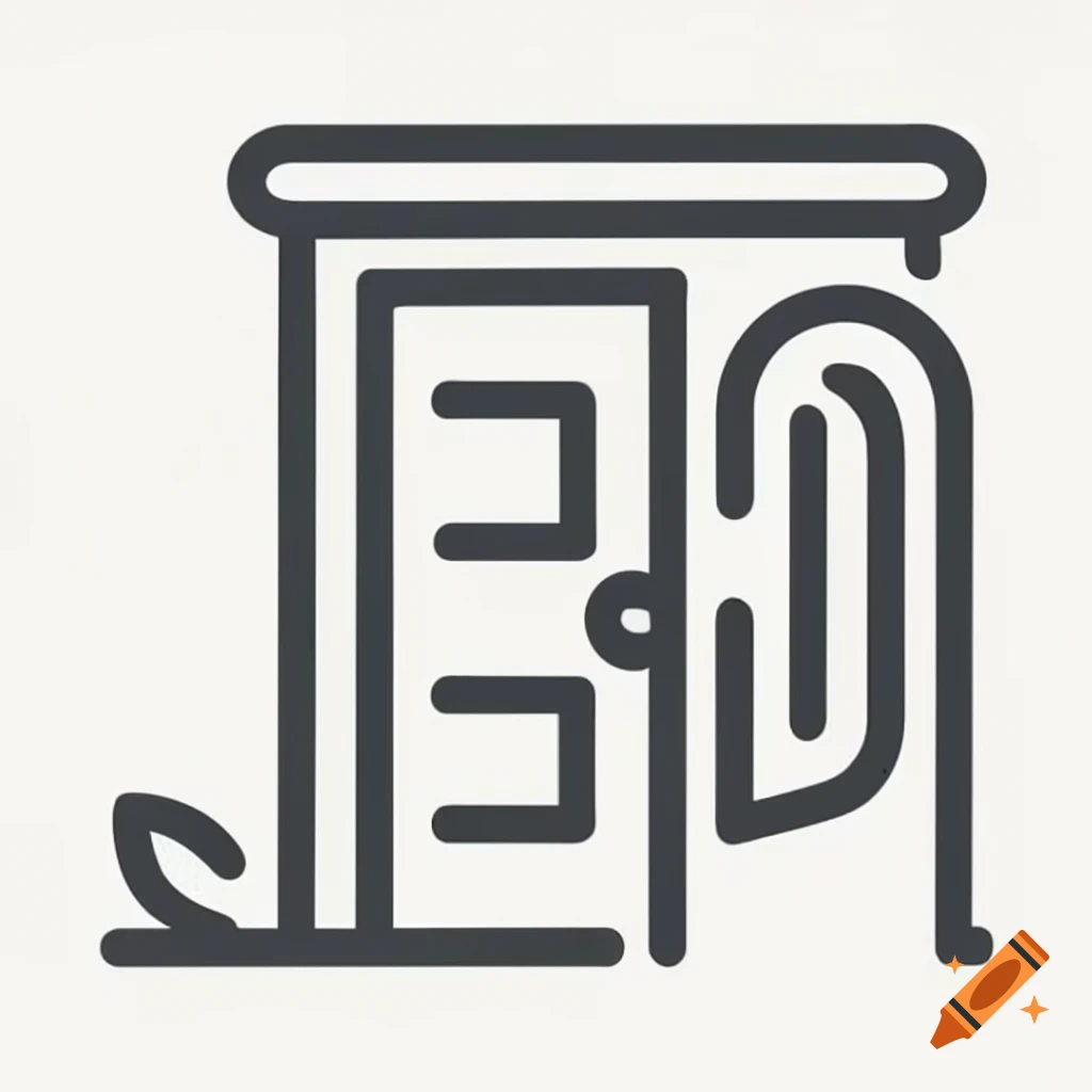 Minimalistic doorway icon design