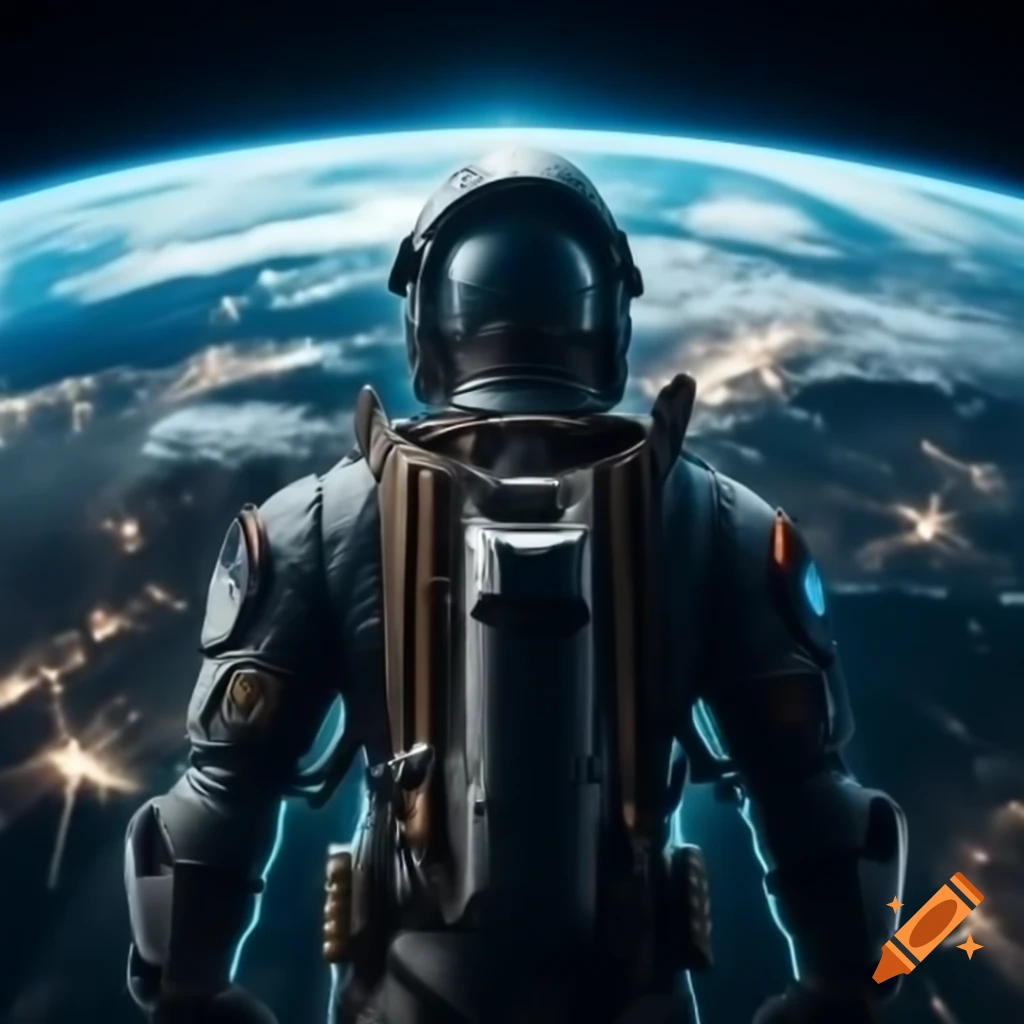 AI observing Earth with a menacing presence