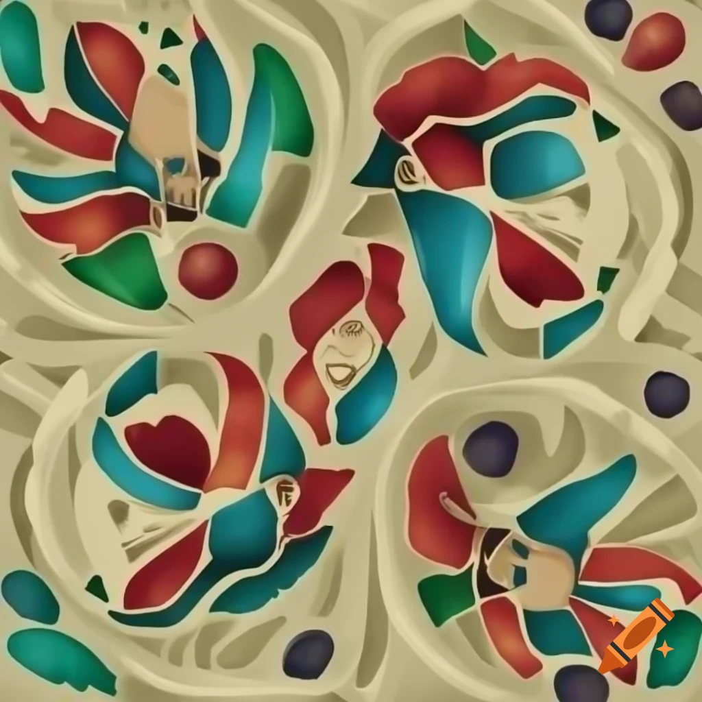 Abstract representation of visions of multiple futures with threats