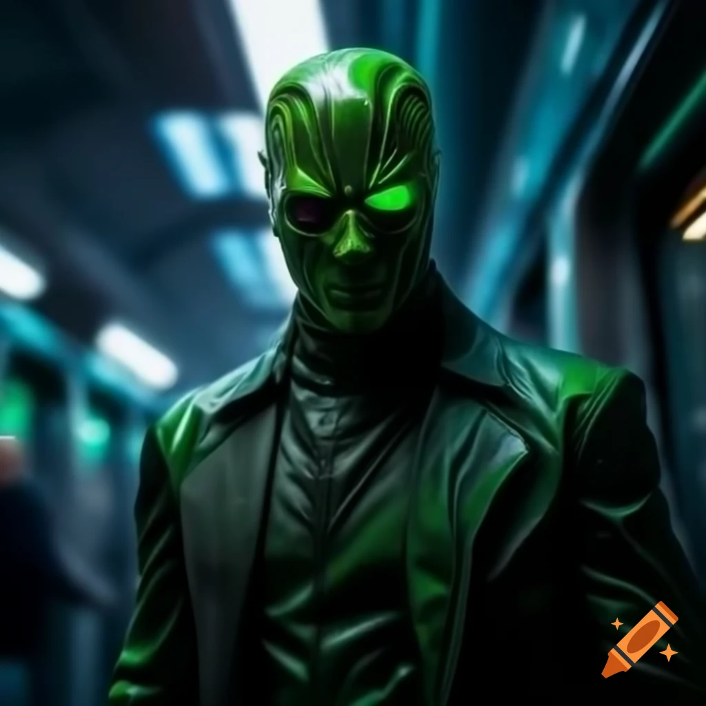 Neo inspired scene on a train