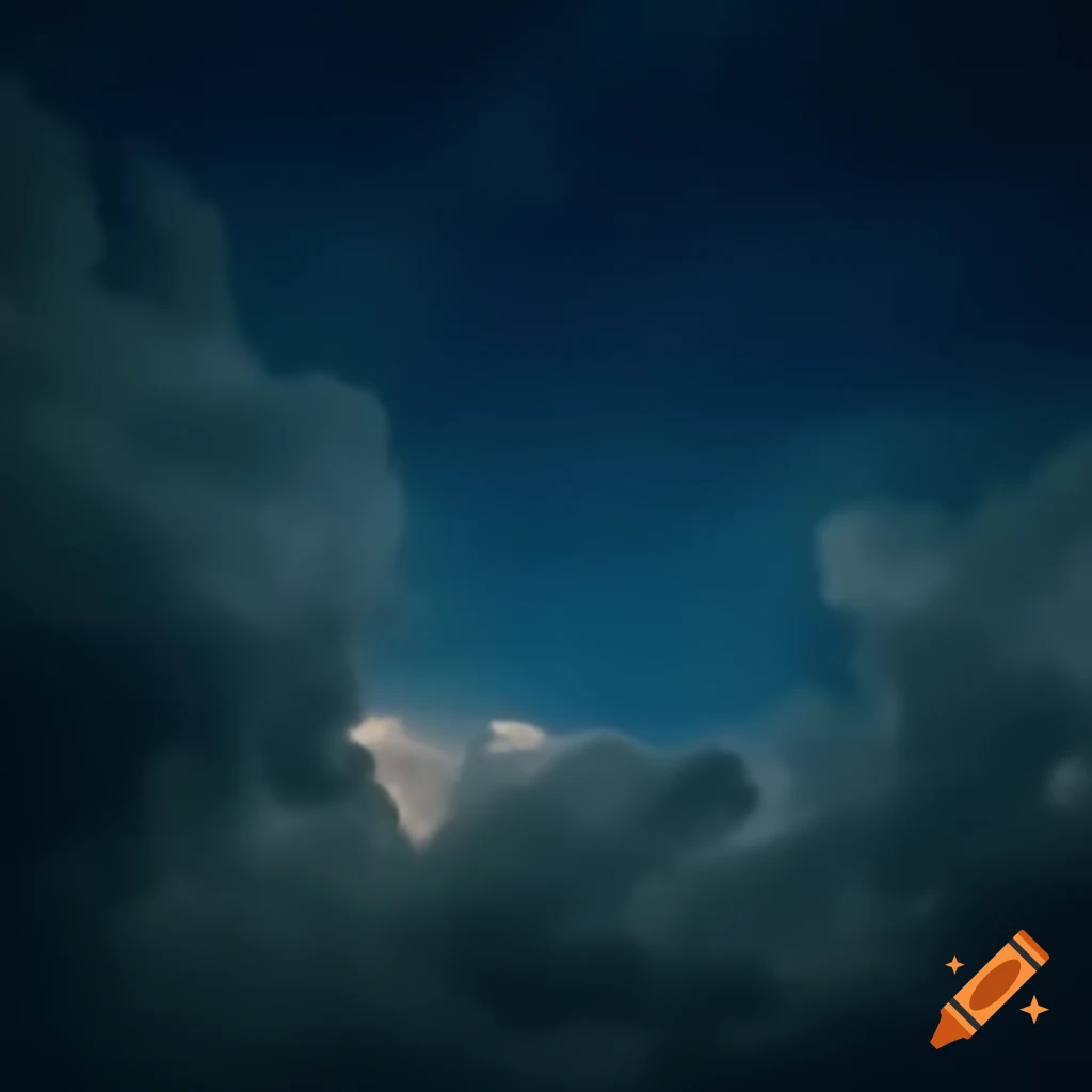 Night sky filled with clouds