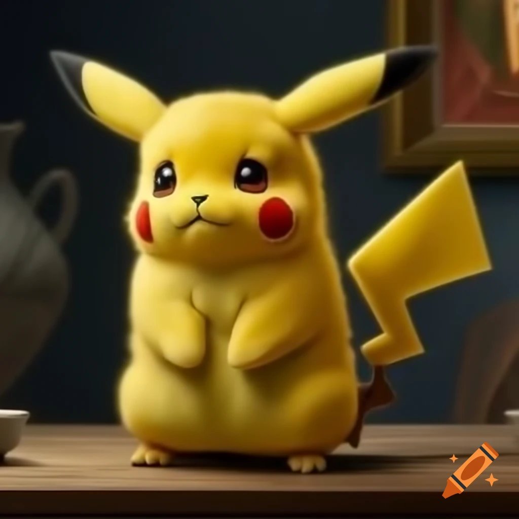 Pikachu portrait inspired by Sandro Botticelli