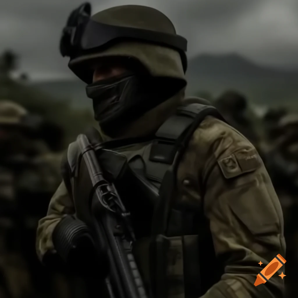 Gratasnian soldier in armored Colombian attire