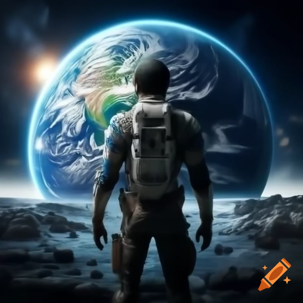 AI observing Earth with a terrifying perspective