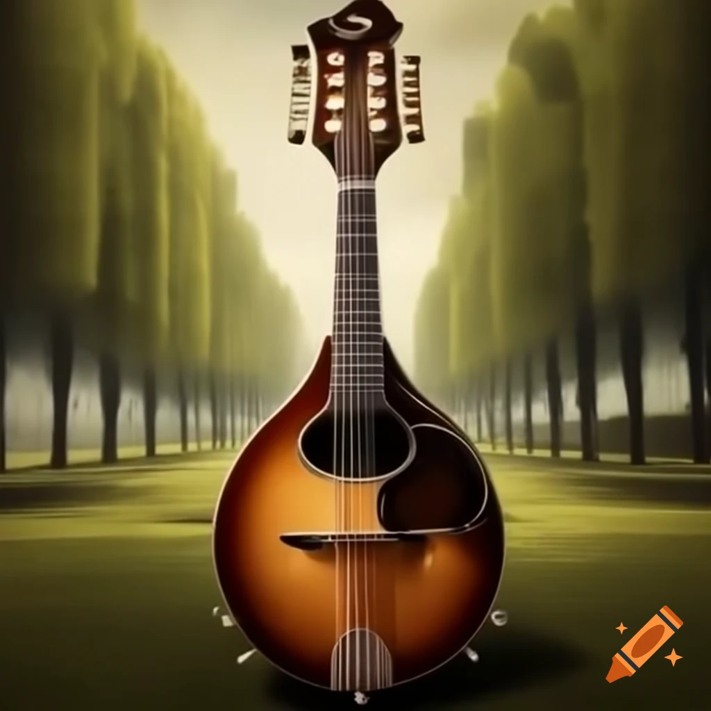 Mandolin with dancing trees and tiny cats whispering to mice