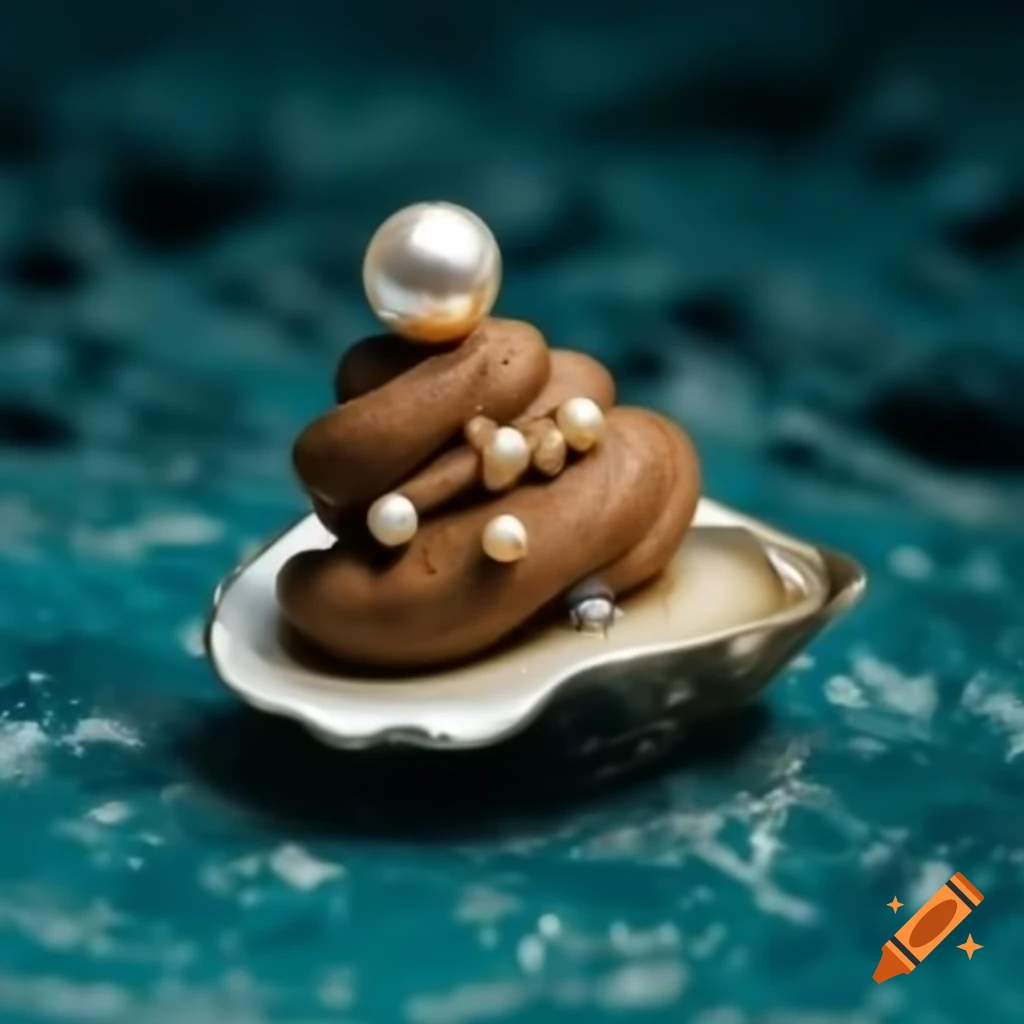 Pearl inside oyster, showcasing natural creation